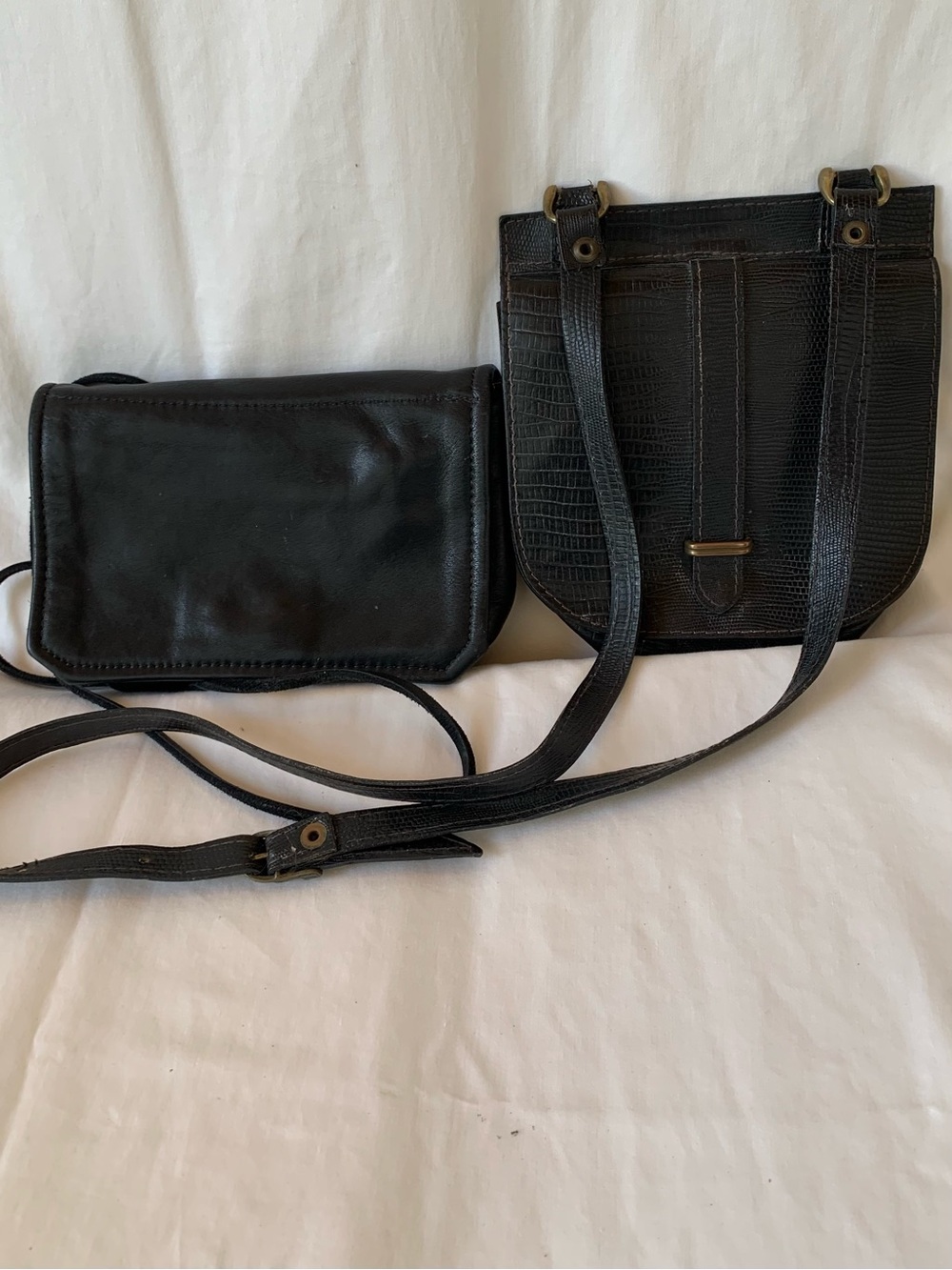 Small Leather Crossbody Biker Bags *Bundle of 2*
